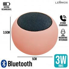 Mini Caixa de Som Bluetooth LES-888 Lehmox - Rosa